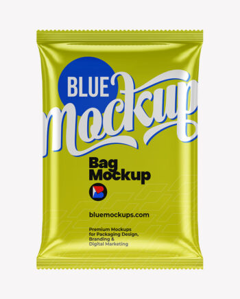 Food Bag Mockup | Metallic