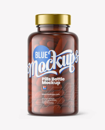 Pills Bottle Mockup | Amber