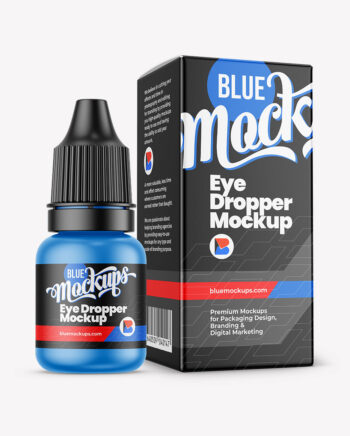 Matte Dropper Bottle with Paper Box Mockup | 10ml