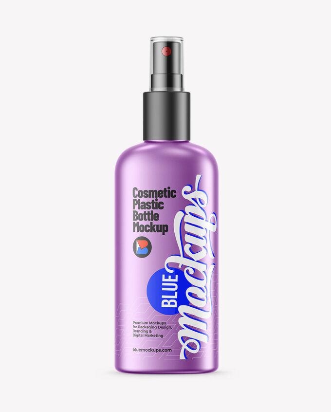 Cosmetic Bottle Mockup | Metallic