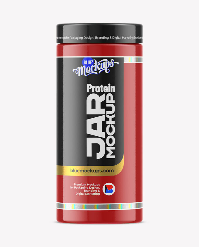 Protein Jar Mockup | Glossy