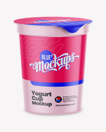 Yogurt Cup Mockup | Top View