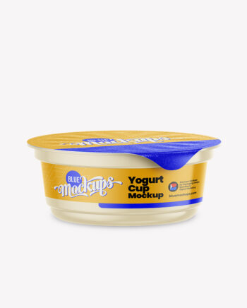 Yogurt Cup Mockup | Top View