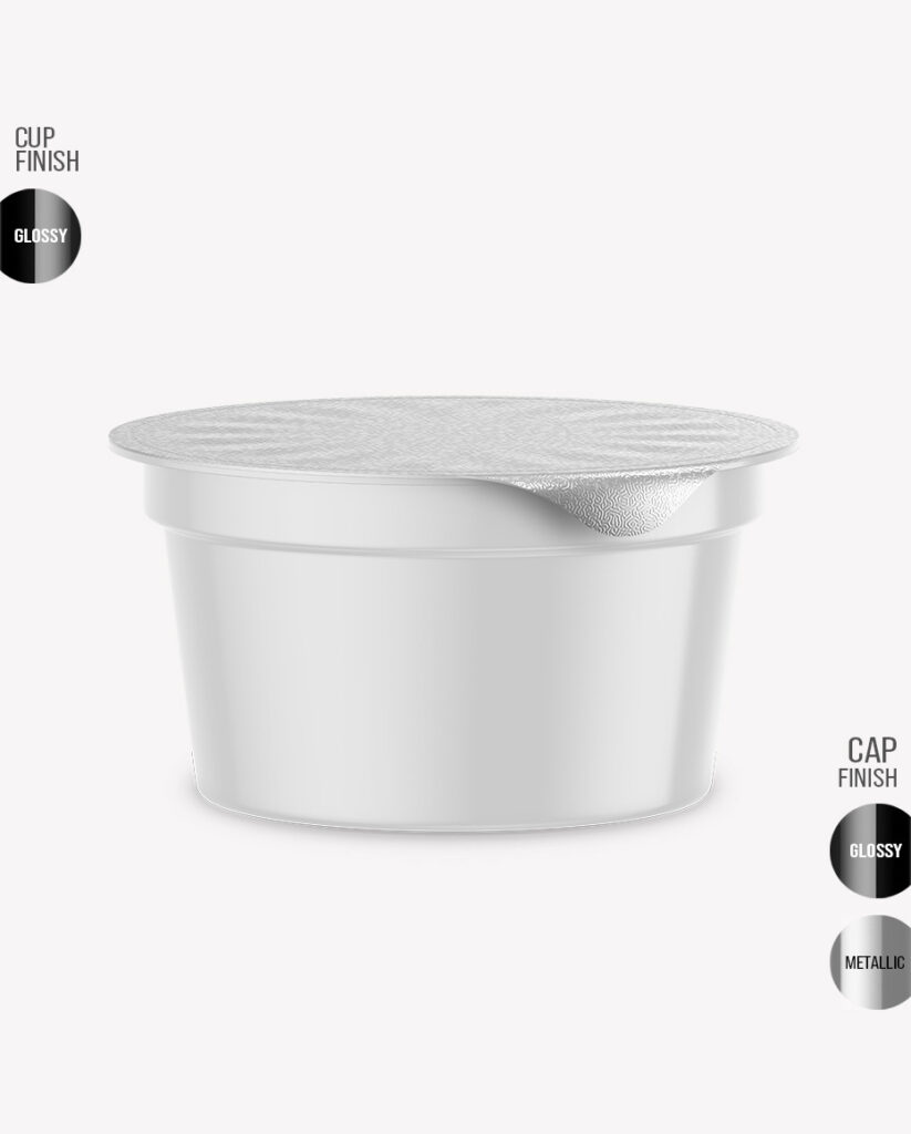 Yogurt Cup Mockup | Top View – Blue Mockups