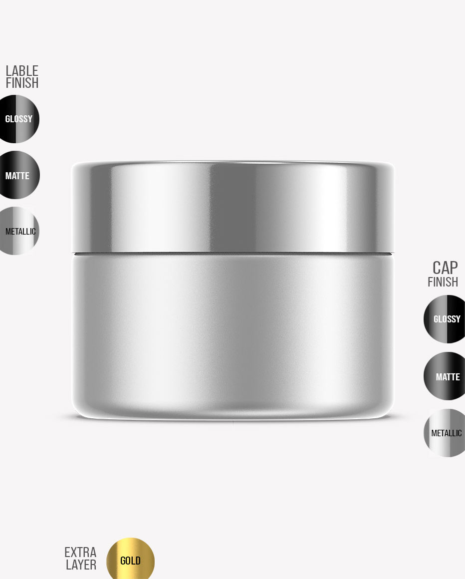 Tall matt cosmetic jar with glossy cap mockup - Smarty Mockups