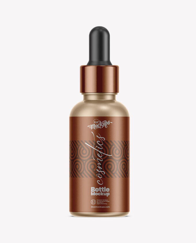Dropper Bottle Mockup | Metallic