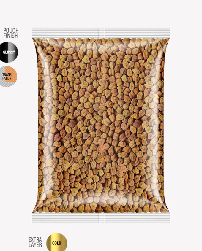 Glossy Food Bag Mockup | Black Chickpeas | Front View - Image 2