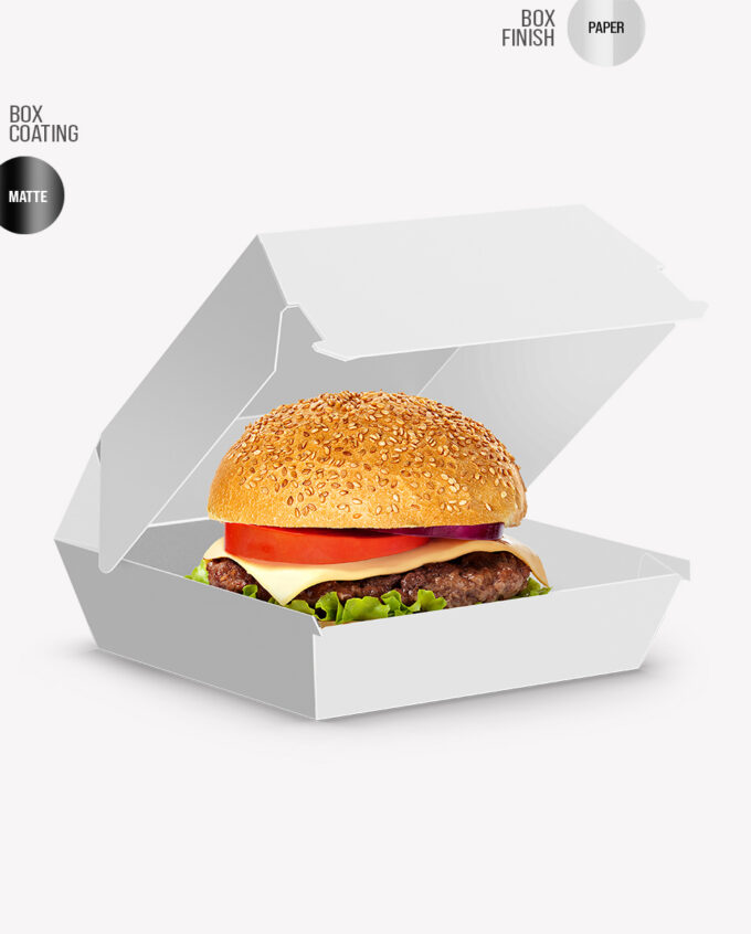 Paper Burger Box Mockup | Matte - Image 2