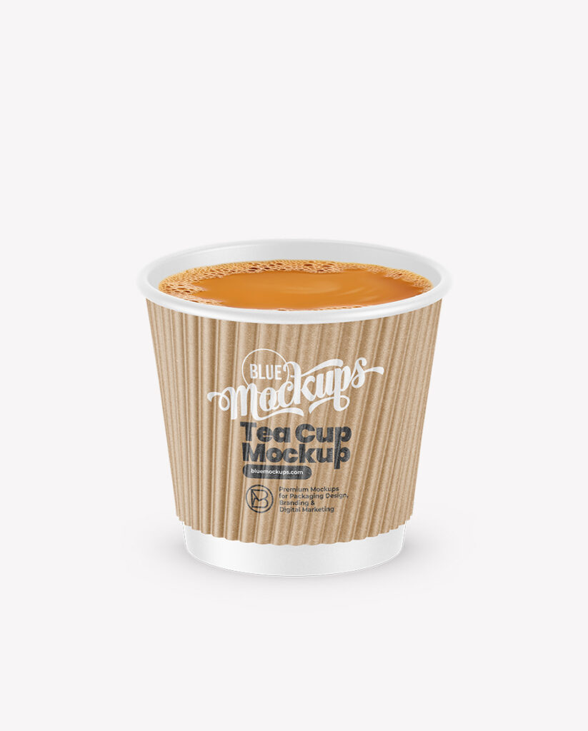 Tea Paper Cup Mockup – Blue Mockups