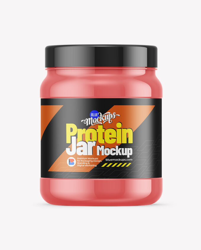 Protein Jar Mockup | Glossy
