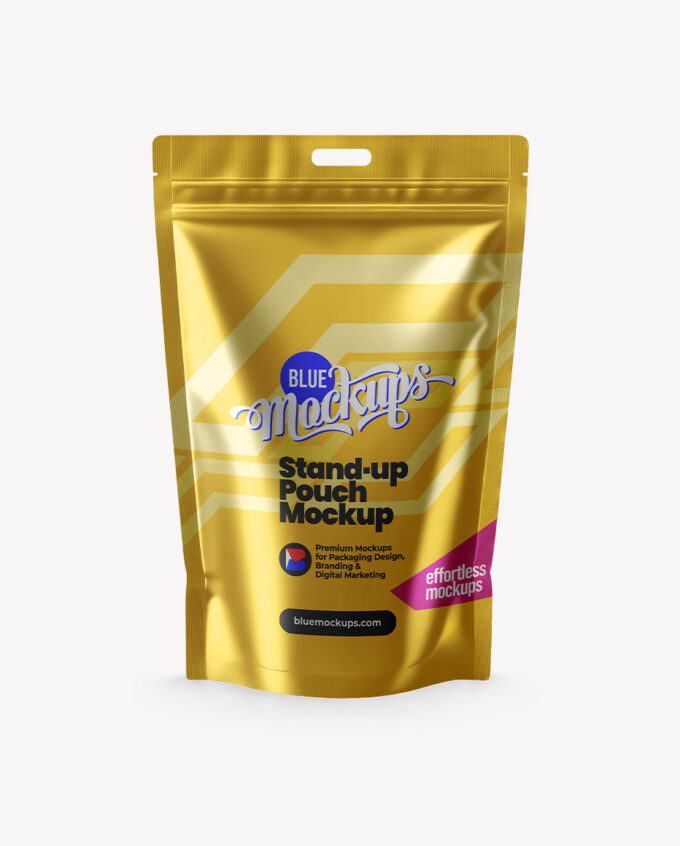 Stand-up Pouch Mockup | Metallic