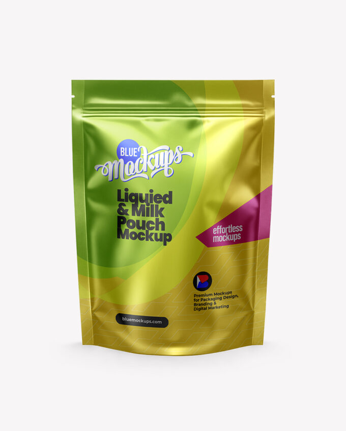 Stand-up Pouch Mockup | Metallic