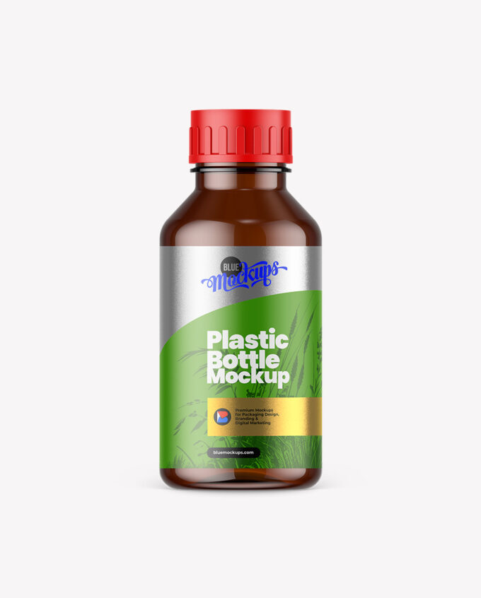 Amber Fertilizer Bottle Mockup | 500ml