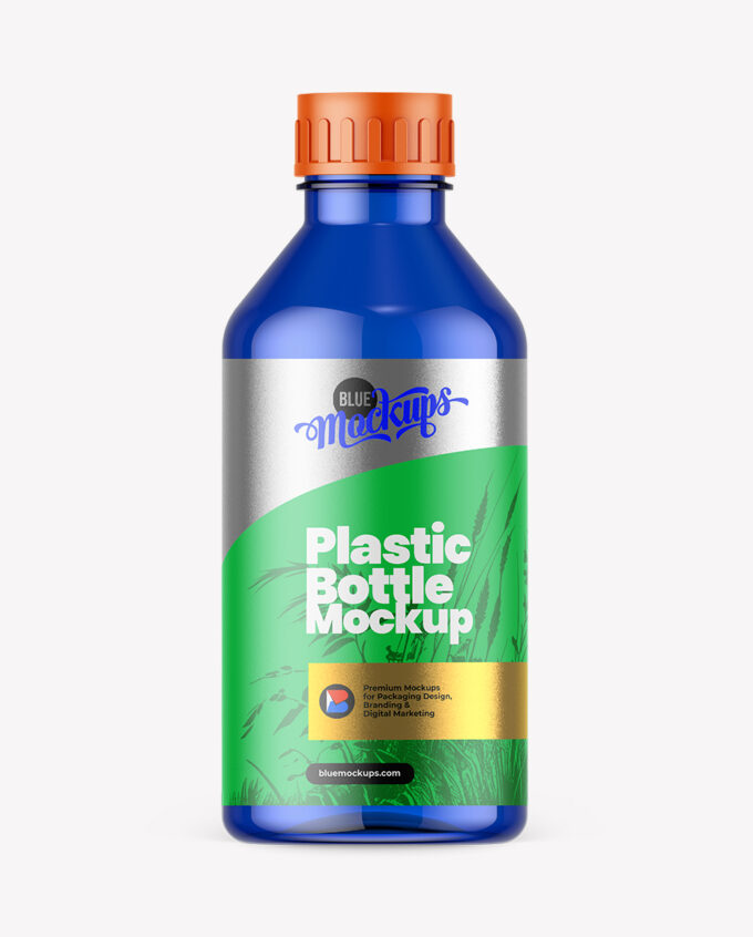 Blue Fertilizer Bottle Mockup | 1000ml