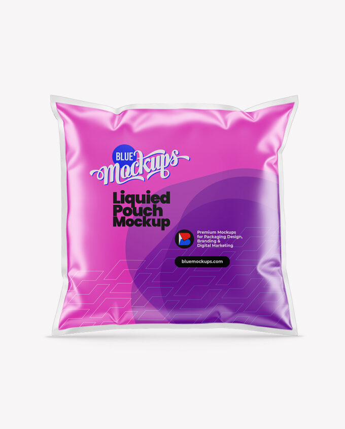Milk/Oil Pouch Mockup | Glossy