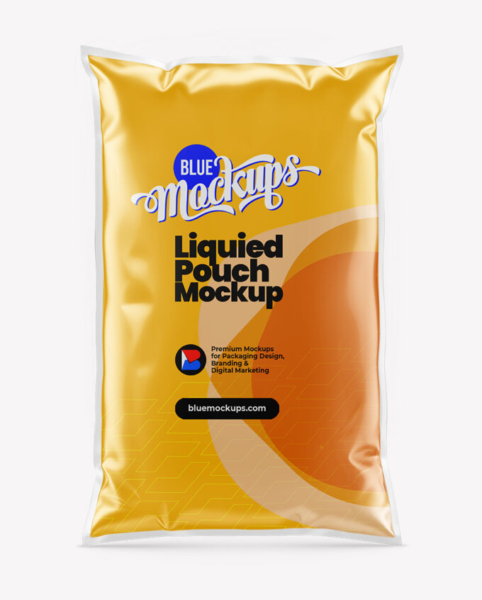 Milk/Oil Pouch Mockup | Glossy