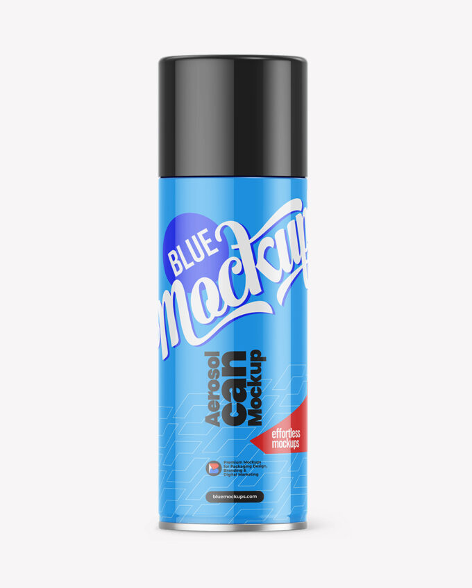 Aerosol Can Mockup | Glossy