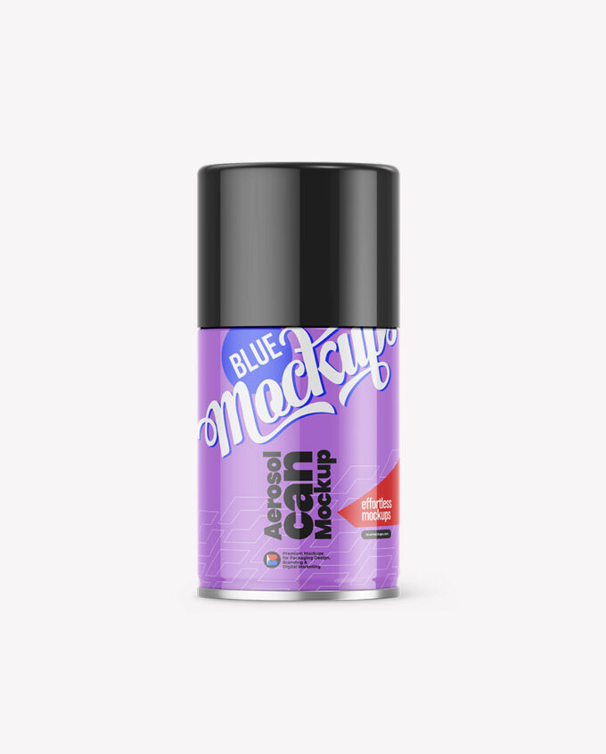 Aerosol Can Mockup | Glossy