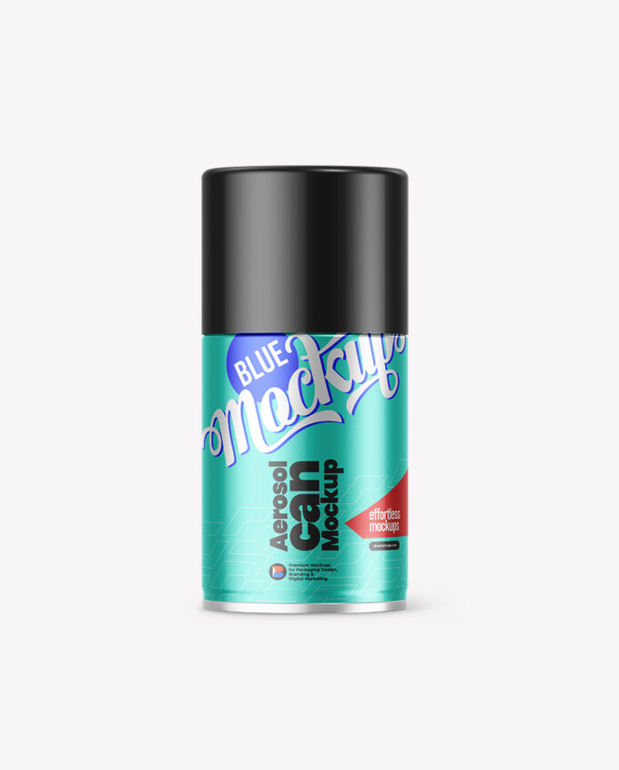 Aerosol Can Mockup | Metallic